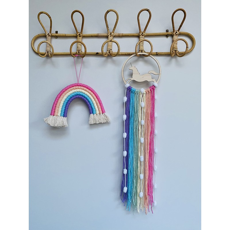 Enia Store Macrame Rainbow Crafts Kit for Beginners with Instructions