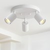 EGM 3 Light Track Lighting, White Round Track Lighting Fixtures,