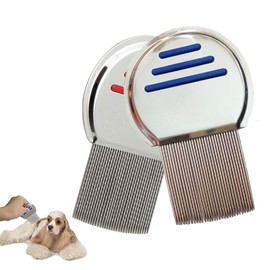 2 PCS Lice Comb,Flea Comb Lice Comb For Kids Stainless Steel Hair Dandruff Comb Effectively Get Rid Of Hair Lice And Nits Best Results For Infection And Re-Infection In Kids & Adults