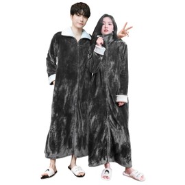 DAYCLOTH 2024 Long Wearable Blanket, Men's, Women's, Length 51.2 / 55.1 inches (130/140 cm), Leg Wear, Room Wear, Two-way Zipper, Pockets Included, Body Cover, Large Size, Collar Can Be Standed,