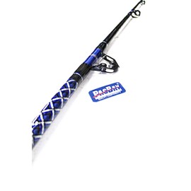 Xcaliber Marine Pair (2) Tournament Series 20-40lb Saltwater Trolling Rod w/Pac Bay Guides (Blue & Silver)