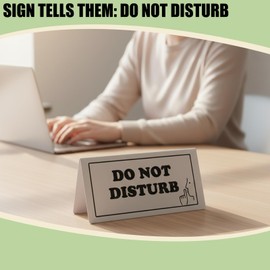 Do Not Disturb Desk Sign, Double Sided PVC Table Tent for Office