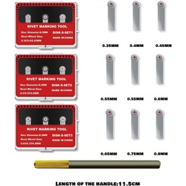 Magicrose 9-Wheel Model Rivet Maker Tool Set - Precision Scribing Kit with Alloy Handle & 3 Multi-Size Wheel Groups - Universal Detail Embossing for Mecha, Aircraft & Tank Scale Modeling(Set S123)