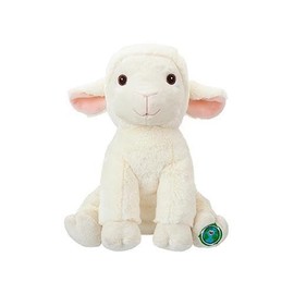 PMS 443214 Your Planet Eco Plush White Lamb-28 cm(1 Pc.) -Adorable & Huggable Handmade Toy, for Kids, Multicolor