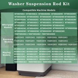 Upgraded MVWB835DW4 MVWB855DC3 MVWB835DW3 MVWB835DW0 Washer Suspension Rods, Fit for Maytag Whirlpool Kenmore Washer MVWB865GW0 MVWB835DW2 MVWB835DW1 MVWB835DW5 MVWB855DC1 MVWB835DC3 MVWB835DC4