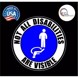 Egl Not All Disabilities Are Visible Handicap Sticker Vinyl Decal Human Kind Respect