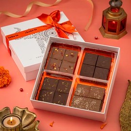 Choko La Sweet Memories of India | Assorted 32-Piece Chocolate Gift Hamper | Indian-Inspired Flavours in Pure Couverture | Perfect for Wedding, Birthday & Festive Gifting