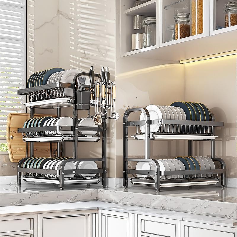 Bepatio 2 Tier Dish Drying Rack,Stainless Steel Dish Rack With