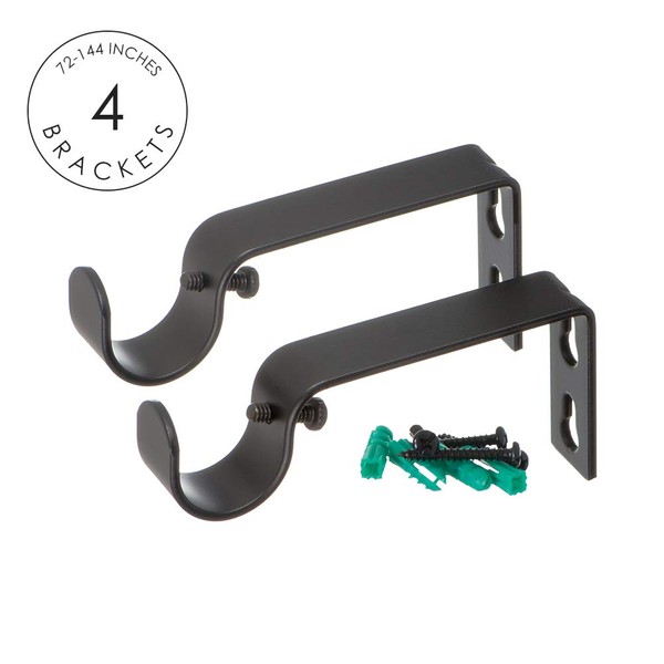 Ivilon Drapery Treatment Window Curtain Rod - Faceted Hexagonal 1