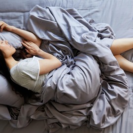 BedVoyage Luxury 100% Viscose from Bamboo Fitted Sheet, Queen - Platinum