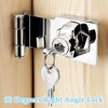 Litensh Rectangular Angle 90 Degree Hasp Lock with Key Equal
