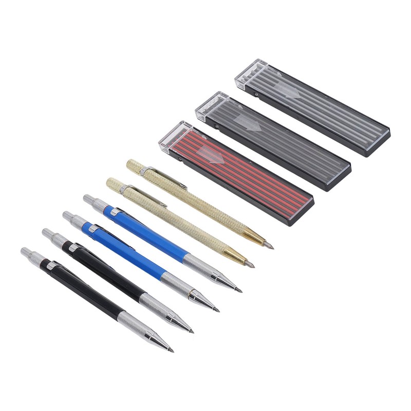 Carpenter Pencil Set 2 Scribers 36 Refills 4 All Metal