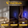 YUNLEX 2 Pack Plug in Night Light with Motion Sensor