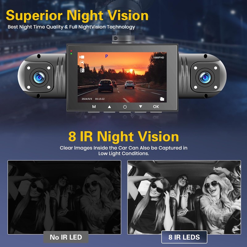 Hikity USB DVR Dash Cam for Android Car Radio Waterproof
