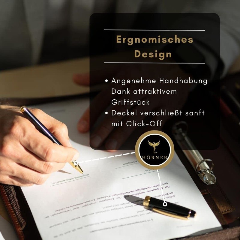 Hörner Nobilis - Premium Rollerball Pen Black I Elegant Gift