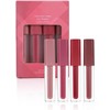 Labiales Líquidos Perlado 4 Piezas – Brillo Waterproof para Todo