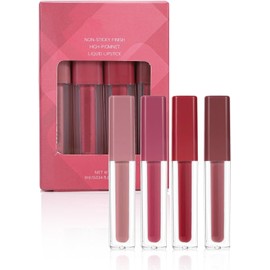 Labiales Líquidos Perlado 4 Piezas – Brillo Waterproof para Todo el Día