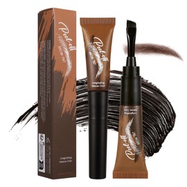 Eyebrow Tattoo Peel Off, Brown Eyebrow Tint, Waterproof & Fast-Drying Brow Gel, Semi-Permanent Eye Brow Dye for Long-Lasting Natural Brows, Smudge-Proof in Lasts Days (Light Brown)