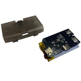 Game Boy Advance Rechargeable Battery Mod, 1800mAh Lithium LiPo, USB-C Charging, For Original Gameboy Advance (With Clear Black Cover)