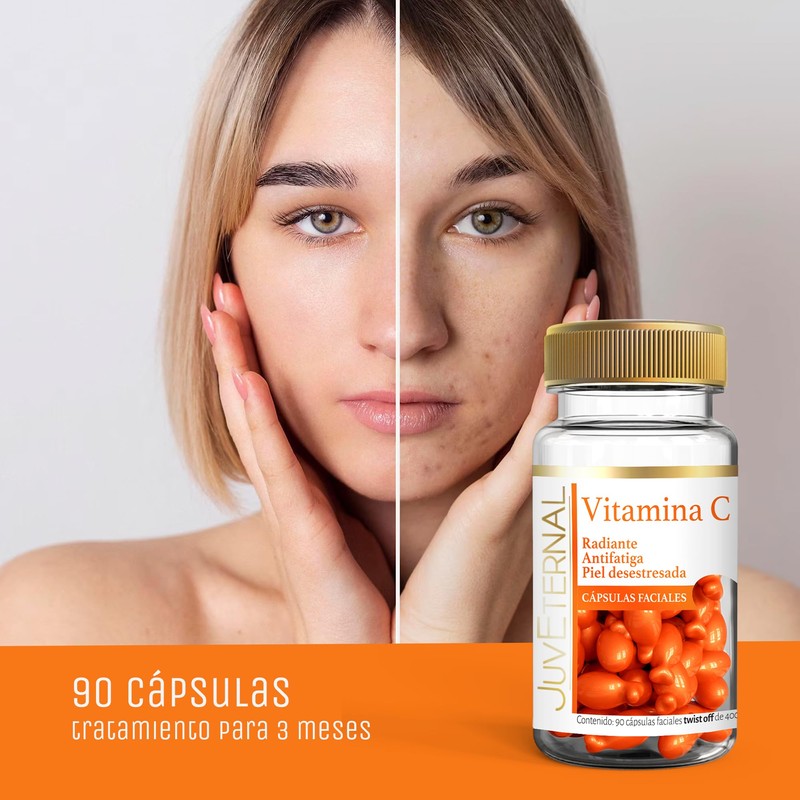 Juveternal | Pack 3 pzas | Capsulas faciales Vitamina C