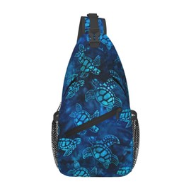 Krirteh Sea Turtle Sling Bag - Women's & Men's Fashion Backpack, Crossbody, Shoulder & Chest Bag - Travel & Hiking Daypack