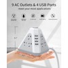 Power Strip Tower Surge Protector-9 Multiple Outlets 4 USB Charging