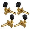 BQLZR Gold-plated 2R2L Tuning Peg Machine Head TUNERS for UKULELE