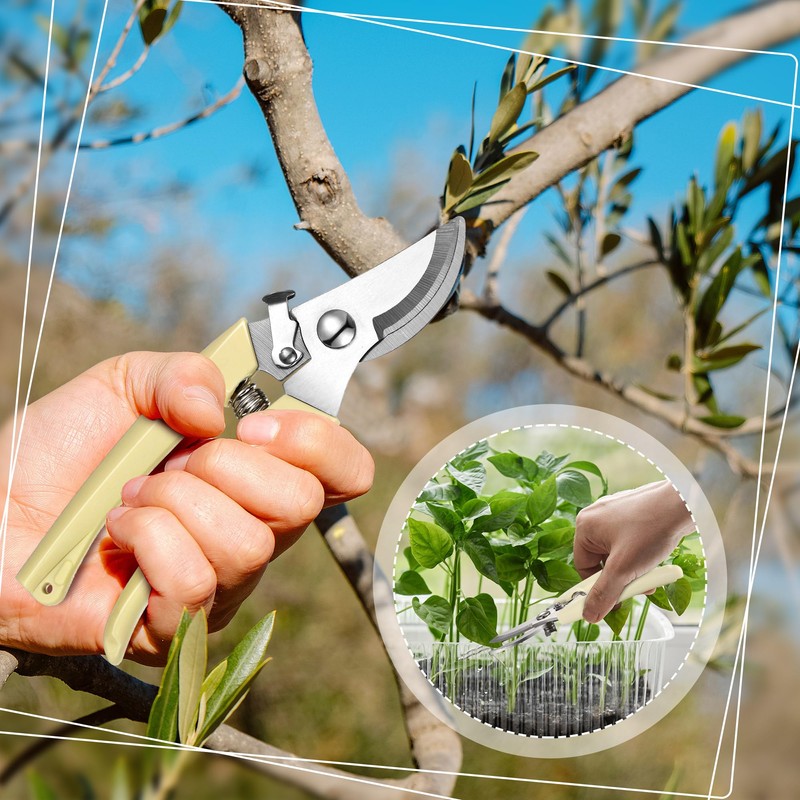 Chumia 6 Pcs Garden Flower Shears Pruning Scissors Heavy Duty