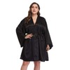 Women's Plus Size Satin Robes Short Silky Bathrobes Bridesmaid Party