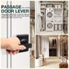 GOBEKOR Matte Black Passage Lever Door Handle with Lock Black