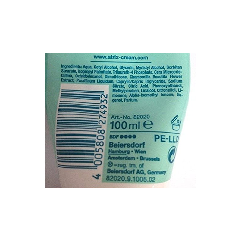 Atrix Intensive Protection Hand Cream 100ml 3.4oz Tube