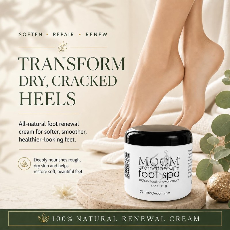MOOM Crema y loción de spa para pies, talones agrietados