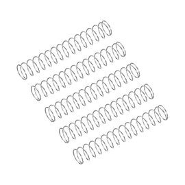 QUARKZMAN Compression Spring 304 Stainless Steel Spring Spring Tension Springs Spring 8 mm AD 0.5 mm Wire Size 50 mm Free Length Coil Spring Coil Springs Spring Steel Spring Silver Pack of 5