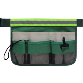 Tool Belt Tool Bag with 7 Pockets Reflective Strips for Gardening Builders Mechanics Men Women