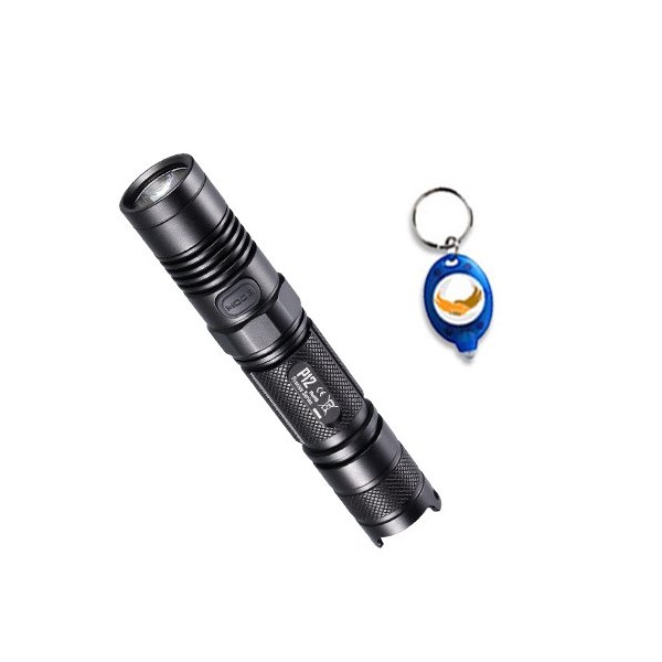 Nitecore P12 Cree XM-L2 LED Flashlight - 950 Lumens, 222m Throw w/A&A Keychain Light