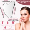2 Piezas Herramienta Facial Gua Sha,Herramienta de masaje de acero