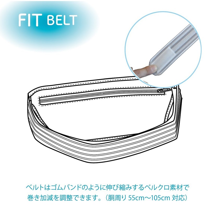 [konsaisu] Cash Valuables Belt Single Slot, 12 cm 0.028kg 200109