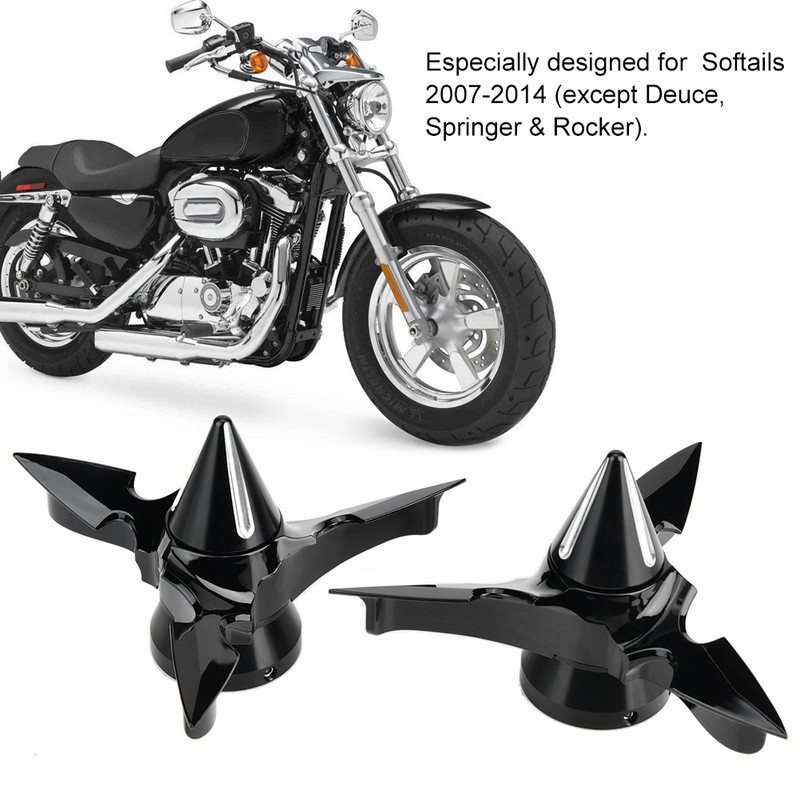 Motorcycle Spinning Front Axle Cap Nut Cover for Softails Electra