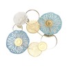 Wall Iron Decoration Lotus Shape With Mirror Metal Wall Art