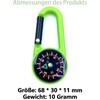 Compass Children, Mini Key Ring, Small with Carabiner, Nautical Compass,