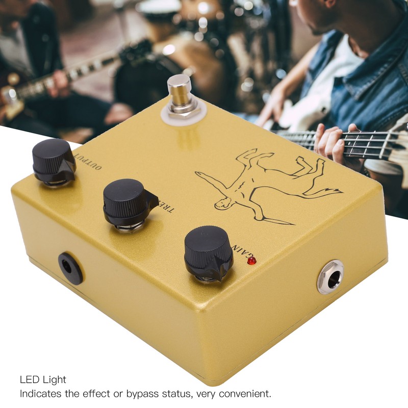 Guitar Effect Pedal Overdrive True Bypass Adjustable Portable Instrument Accessory