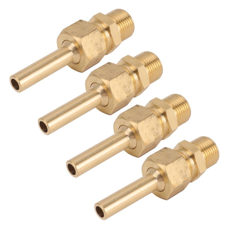 4 PCS Water Fountain Nozzles Pure Copper Large Hexagonal Direct