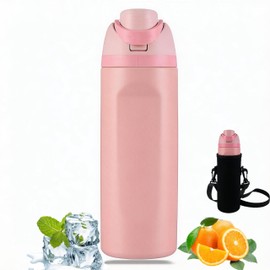 Pink OwaIa Style Water Bottle 24 Oz Stainless Steel Leak Proof Insulated Water Bottle BPA-Free Sports Water Bottle for Sports and Travel