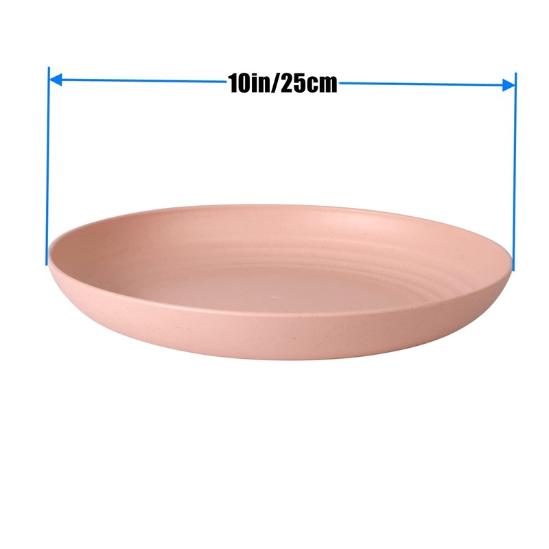 CAMBUY Wheat Straw Plates Lightweight Unbreakable Dinner Dishes Plates Set