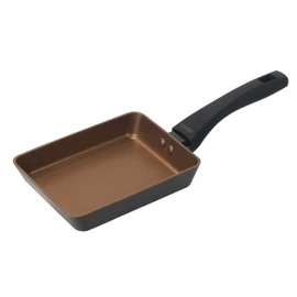 Visions CP-1751 Egg Pan, 5.1 x 7.1 inches (13 x 18 cm), IH Compatible, Black, Gold Coating