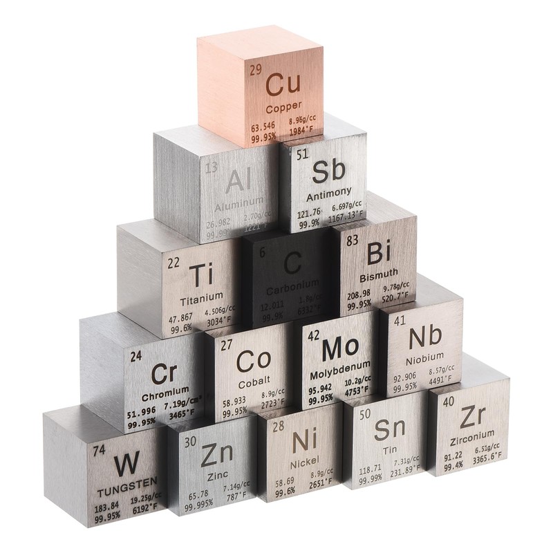 PATIKIL 1 Inch Titanium Cube Metal Element High Density Block