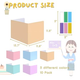 10-Pack Privacy Shields for Student Desks, Office Desk Dividers for Students, Privacy Folders Testing Dividers for Classroom