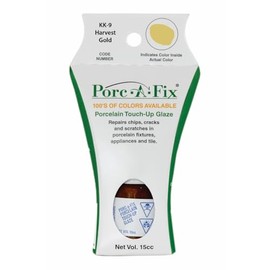Porc-A-Fix Kohler Porcelain Touch-up Repair Glaze Paint, Harvest Gold (KK-9)