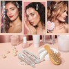 2Pcs Rhinestone Hair Clips Metal Snap Hairpins Bling Crystal Hair