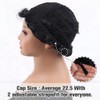 Short Wig Black Curly Wig Finger Wave Synthetic Full Wig